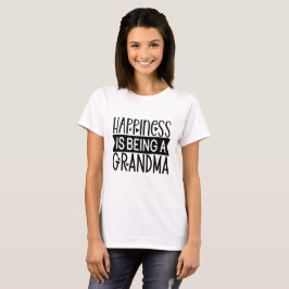 Camiseta Felicidade é Ser Uma Avó Tipografia