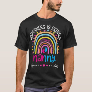 Camiseta Felicidade é ser uma babá dia de as mães Arco-Íris