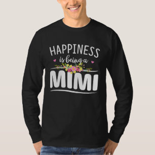 Camiseta Felicidade é Ser Uma Decoração Floral Feminina Mim
