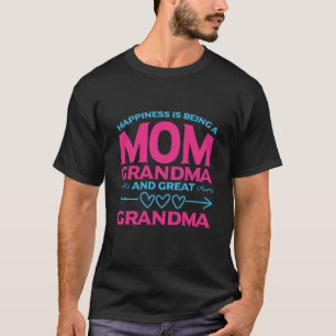 Camiseta Felicidade É Ser Uma Mãe Excelente Avó Mãe Mãe Da