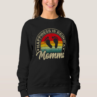 Camiseta Felicidade É Ser Uma Mãe Mulheres Vintage Decor Mã