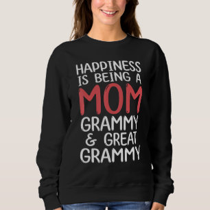 Camiseta Felicidade é ser uma mamãe vovó e bisavó M