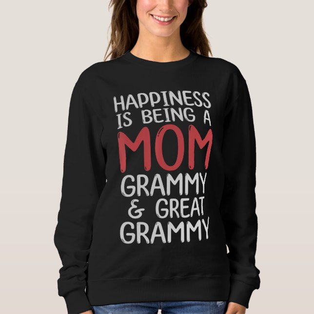 Camiseta Felicidade é ser uma mamãe vovó e bisavó M (Frente)
