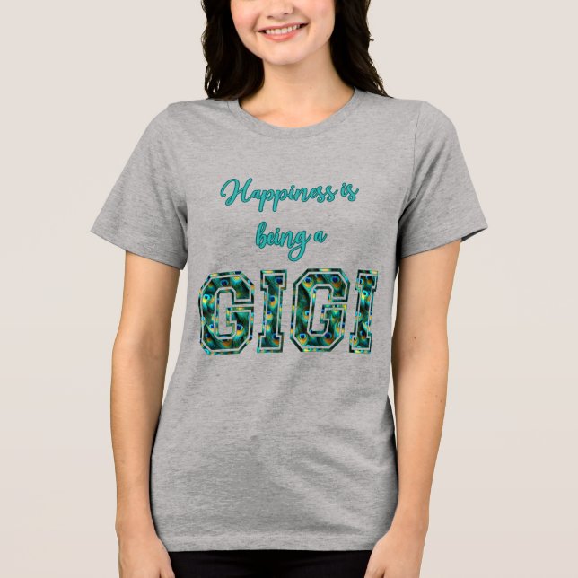 Camiseta Felicidade é Ser uma Pena de Gigi Peacock (Frente)