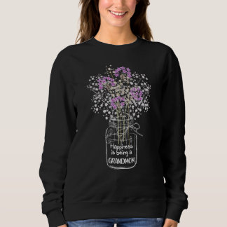 Camiseta Felicidade É Ser Uma Vovó Floral Dia das Mães