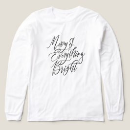 Camiseta Felicidade e Tudo Brilhante Férias Natal