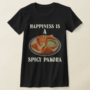 Camiseta Felicidade É Um Amante Do Curry De Pakora Apimenta