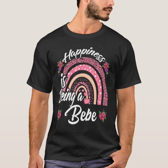 Camiseta Felicidade É Um Arco-Íris Cuto Para As Mães (Frente)