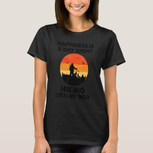Camiseta Felicidade É Um Dia Gasto Caminhando Com Meu Cão E