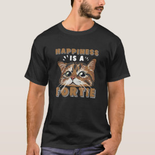 Camiseta Felicidade É Um Gato Casca de Tartaruga Para Gato