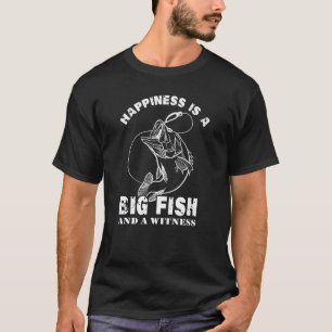 Camiseta Felicidade É Um Grande Peixe E Um Peixe Testemunha