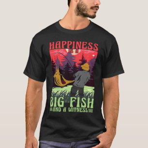 Camiseta Felicidade é um grande peixe e uma testemunha