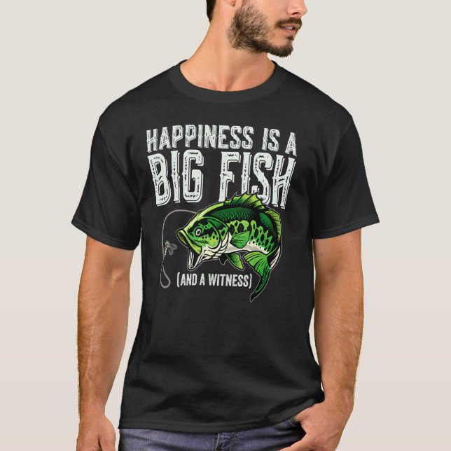 Camiseta Felicidade É Um Peixe Grande E Uma Testemunha (Frente)