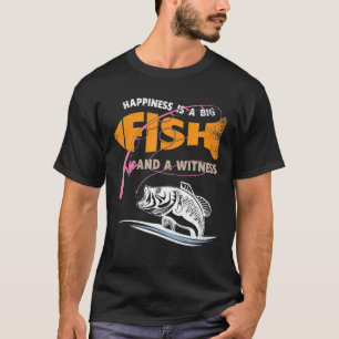 Camiseta Felicidade É Um Peixe Grande E Uma Testemunha - Pe