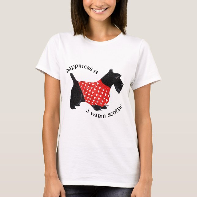 Camiseta Felicidade é um Scottie Quente (Frente)