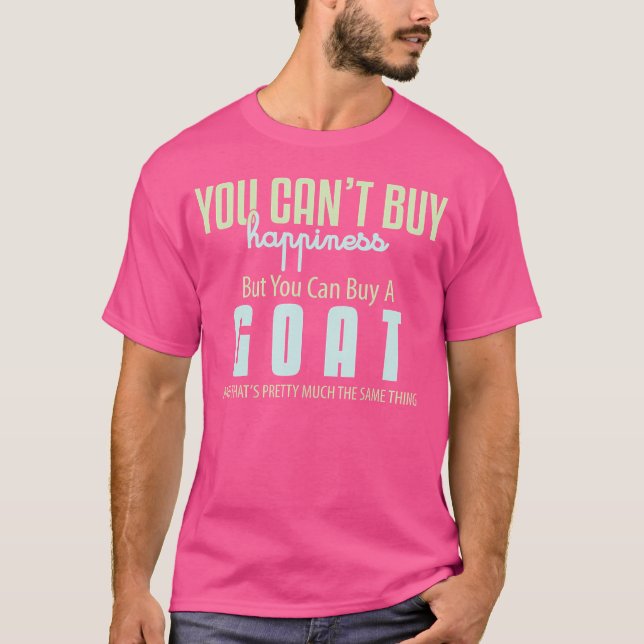 Camiseta Felicidade É Uma Felicidade De Cabra Engraçada (Frente)