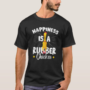 Camiseta Felicidade É Uma Galinha De Borracha Mulheres Gali