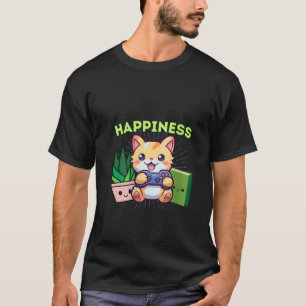 Camiseta Felicidade Engraçada Gamer Plantas Livros Videos g