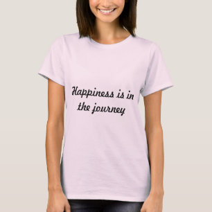 Camiseta Felicidade está na jornada - Camisa-T feminina