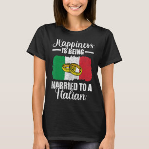 Camiseta Felicidade Está Sendo Casada Com Um Casamento Ital