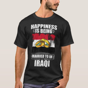 Camiseta Felicidade Está Sendo Casada Com Um Iraquiano