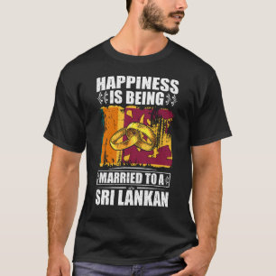 Camiseta Felicidade Está Sendo Casada Com Um Sri Lanka