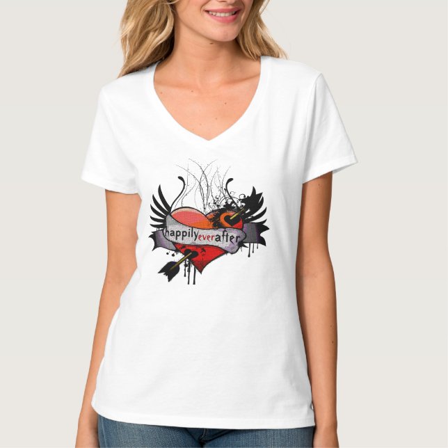 Camiseta Felicidade Eterna Depois Grunge Gótico (Frente)