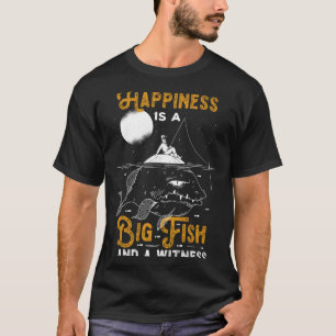 Camiseta Felicidade Grande Peixe Testemunha Peixe Barco Pes