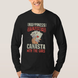 Camiseta Felicidade Jogando Canasta Com As Raparigas Engraç