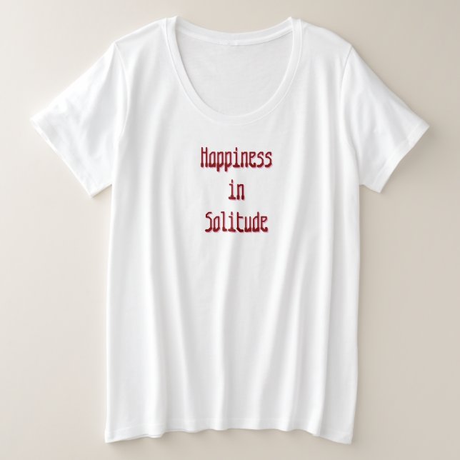 Camiseta Felicidade na Solidão (Frente do Design)