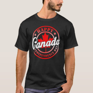 Camiseta Felicidade no Dia do Canadá Feliz Cartaz no Dia do