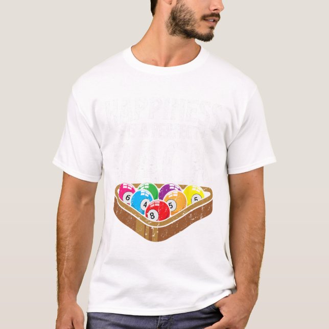 Camiseta Felicidade Perfeita Rack Funny Piscina Player Bill (Frente)