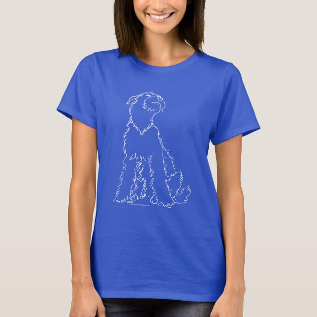 Camiseta Felicidade por Airedale, Welsh ou Lakeland Terrier (Frente)