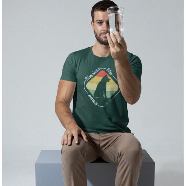 Camiseta Felicidade tem patas Design (Criador carregado)