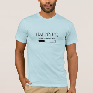 Camiseta Felicidade - Tipografia Minimalista Unisex Positiv