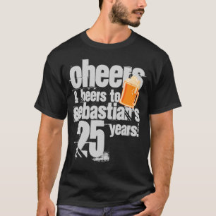 Camiseta Felicidades e Cervejas Personalizadas Aniversário