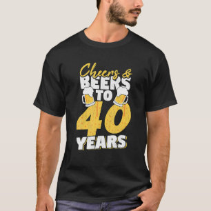 Camiseta Felicita Cervejas A 40 Anos De aniversário de 40 a