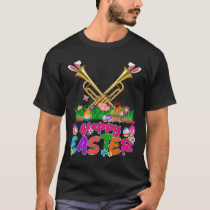 Camiseta Feliciz Coelhinho da Páscoa Tocador de Trombeta Fa