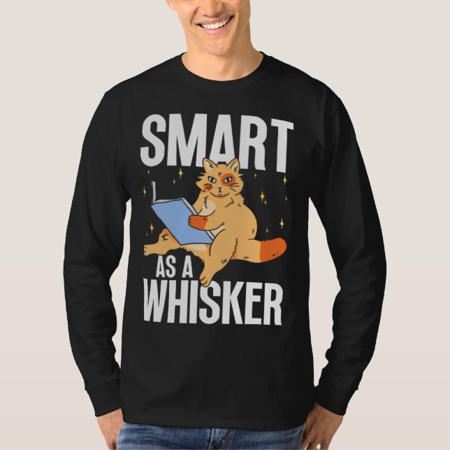 Camiseta Feline Cat  Smart as a Whisker (Frente)