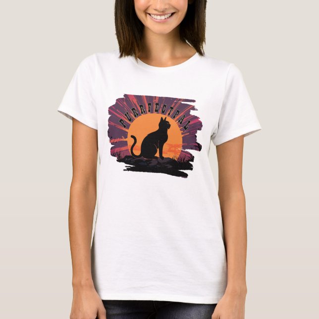 Camiseta "Feline Fabulous" Sunglasses Tee  (Frente)