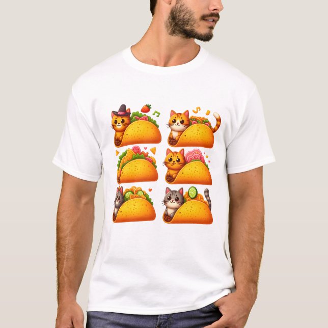 Camiseta Feline Fiesta em um Taco (Frente)