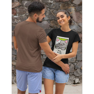 Camiseta Feline, o Amor, Teimoso Arma e Víblias Positivas