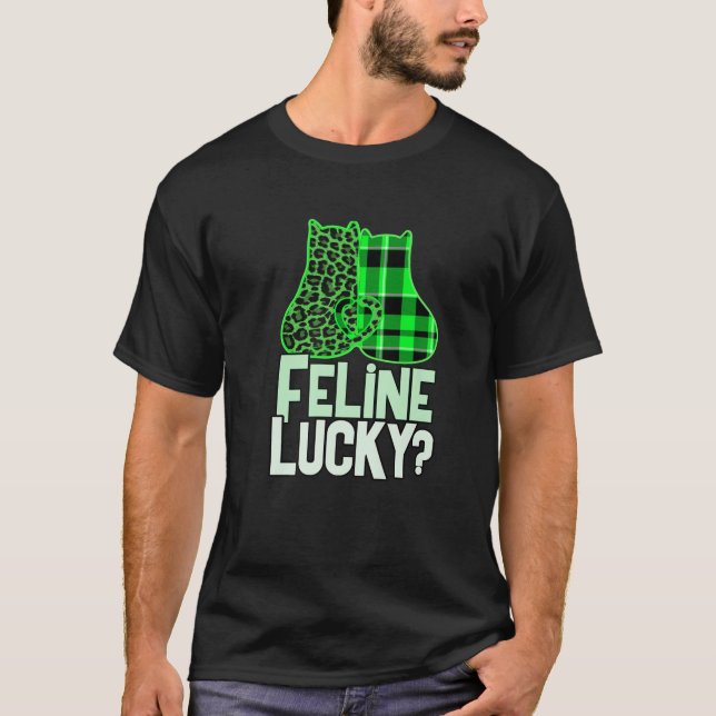 Camiseta FELINE SORTE Sentir Meus Gatos Rua Patrick (Frente)