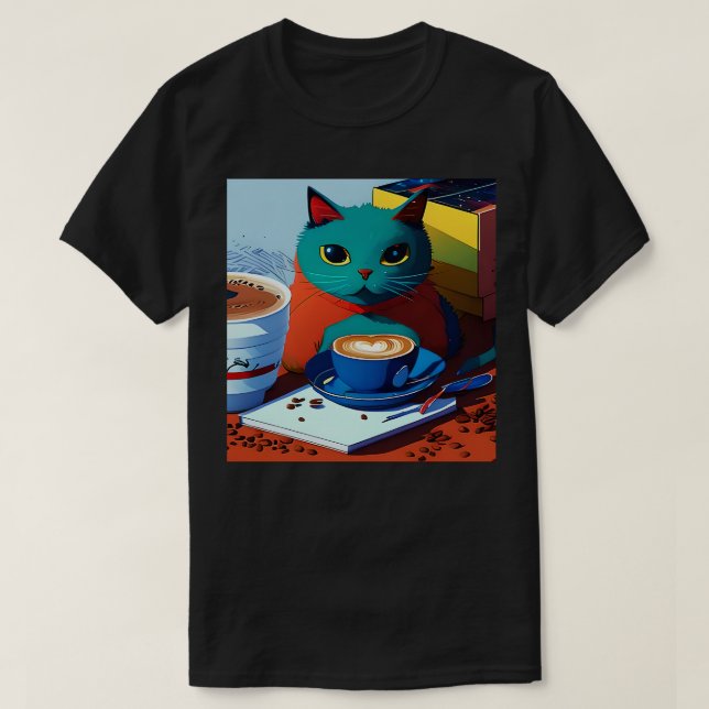 Camiseta FelineFueled Art 19.o (Frente do Design)