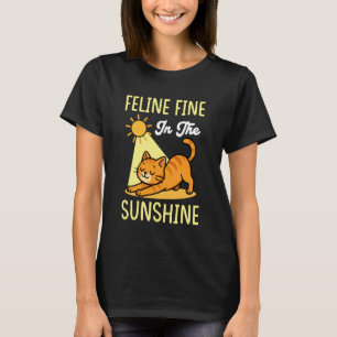 Camiseta Felino Bem ao Sol Praia Relaxamento Gato L