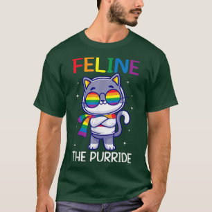 Camiseta Felino Cinto, Óculos de Sol LGBTQ Gay P