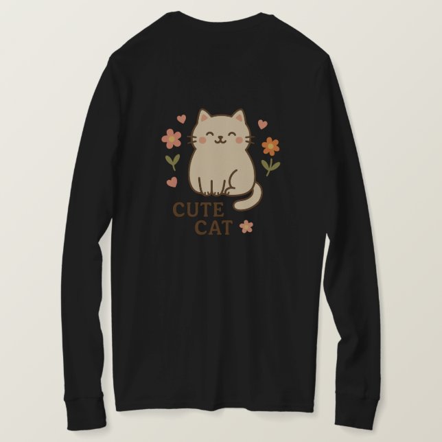 Camiseta Felino em Bloom (Verso do Design)