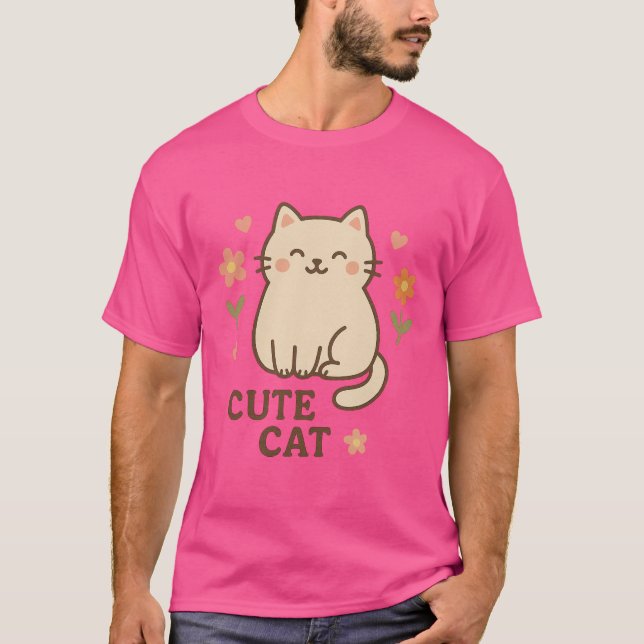 Camiseta Felino em Flor (Frente)