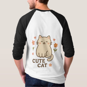 Camiseta Felino em Flor