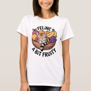 Camiseta Felino um Pouco Frutado - Gato Aconchegante